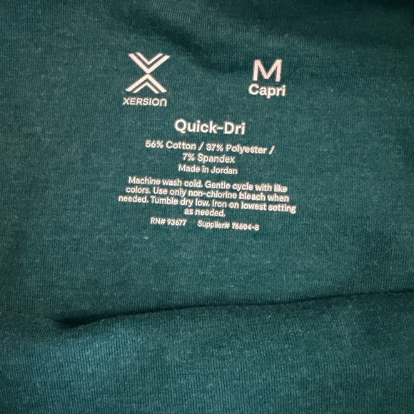 Xersion Teal Capri Yoga Pants | Quick-Dri High | High Waist | Cutout’s - Picture 7 of 9